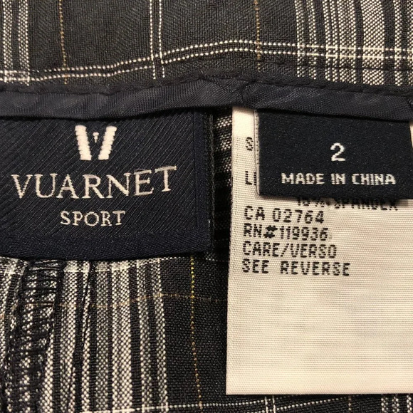 Vuarnet Sport Athletic Plaid Polyester Golf Skirt/Skort Navy + White Sz 2 NWOT - Picture 11 of 13